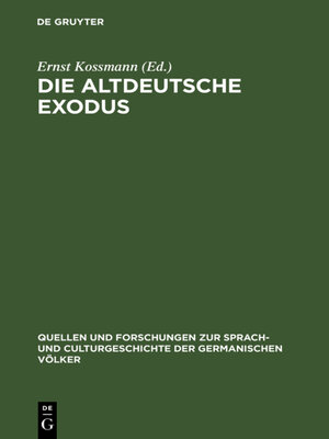 cover image of Die altdeutsche Exodus